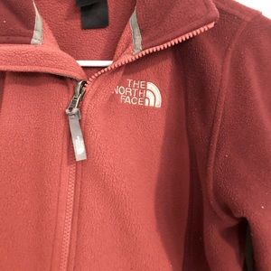 The North face fleece jacket, burgundy, XS